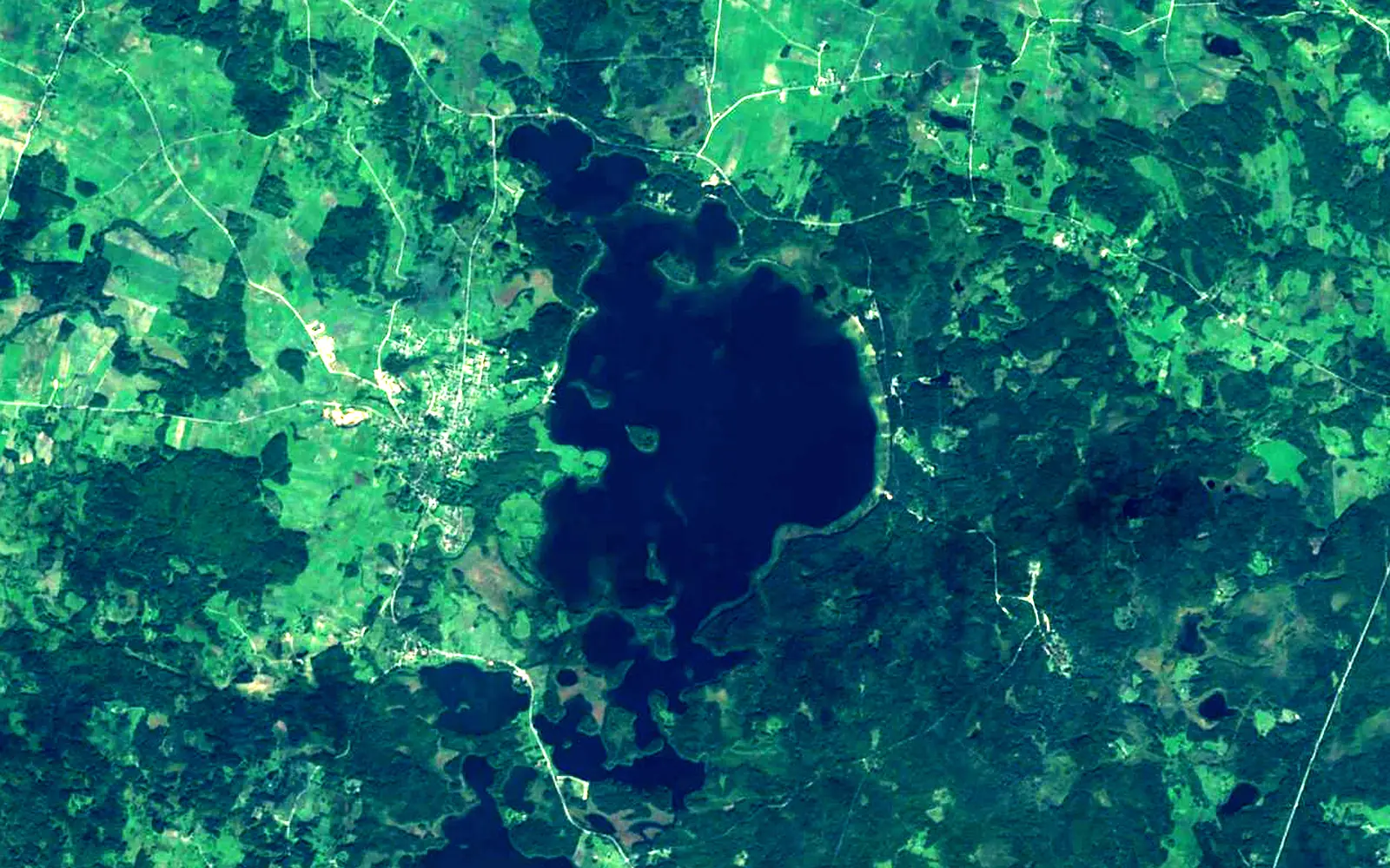 Plateliai seen from space (Sentinel-2)