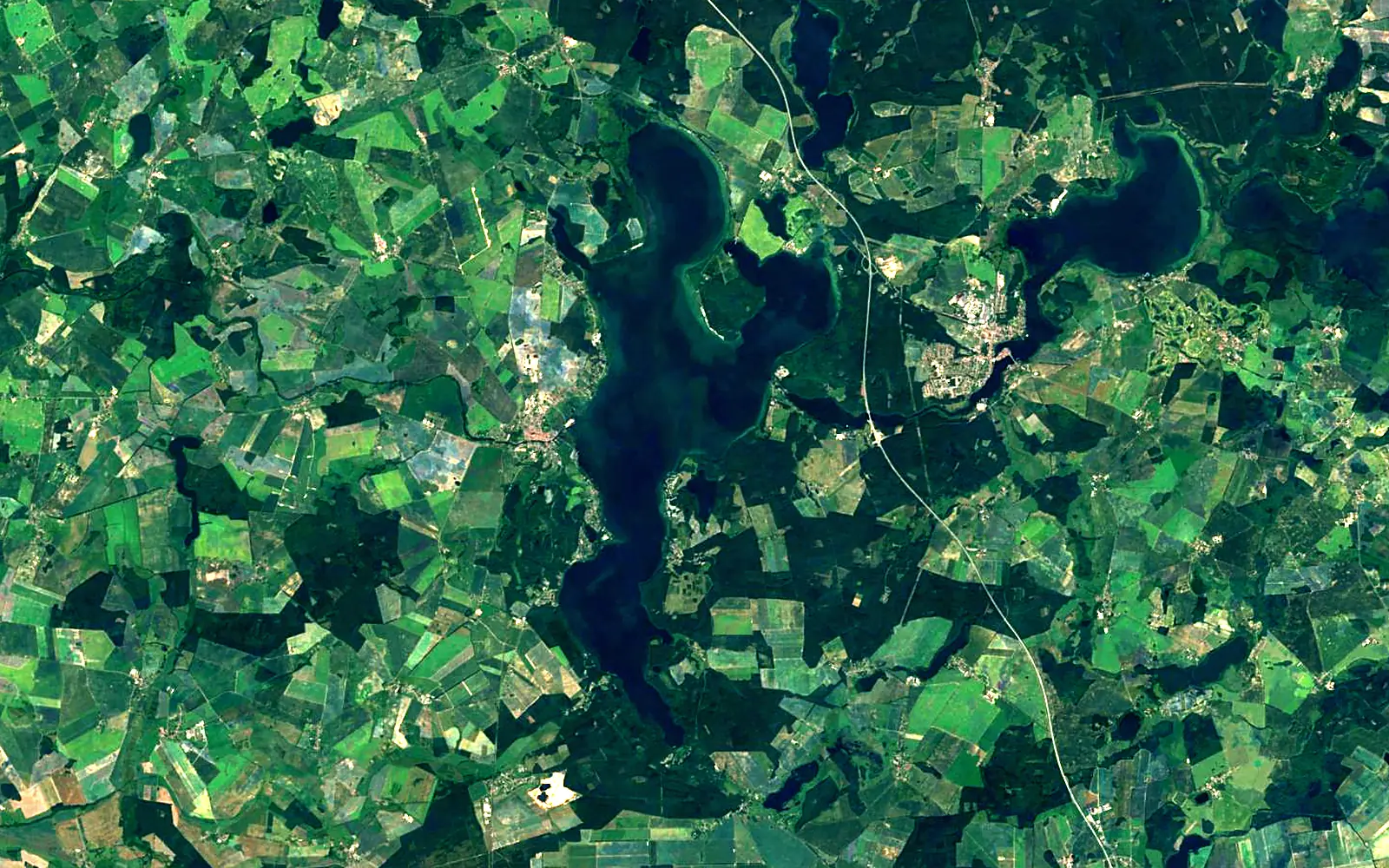 Plauer See seen from space (Sentinel-2)
