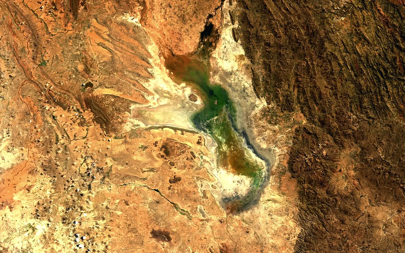 Poopó Lake seen from space (Sentinel-2)