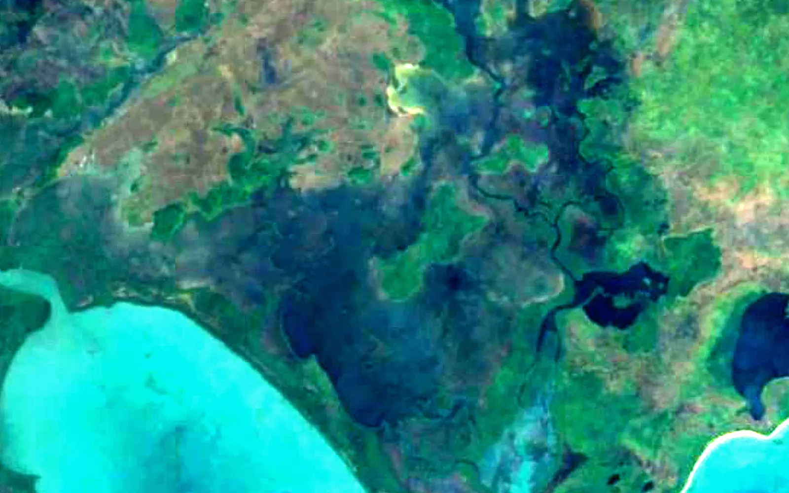 Punta Ycacos Lagoon seen from space (Sentinel-2)