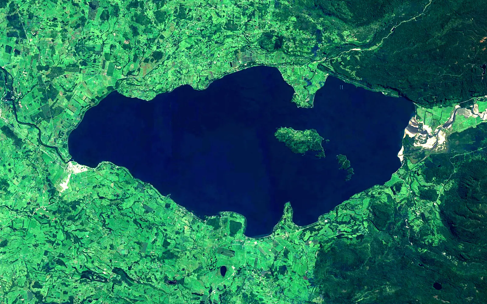 Puyehue Lake seen from space (Sentinel-2)