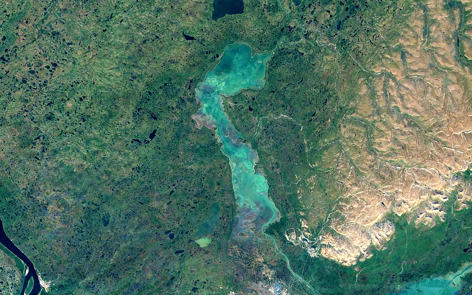 Pyasino seen from space (Sentinel-2)