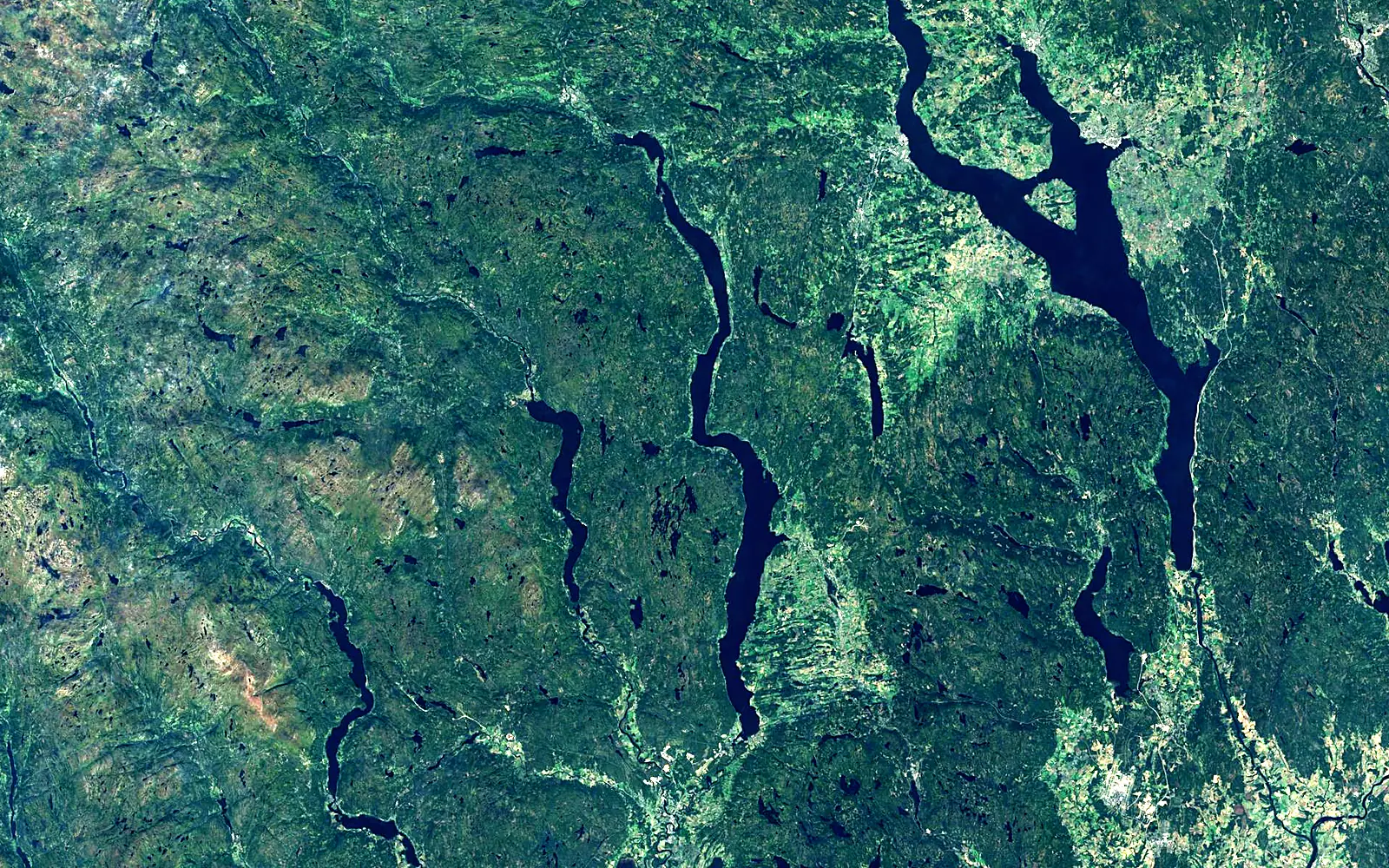 Randsfjorden seen from space (Sentinel-2)