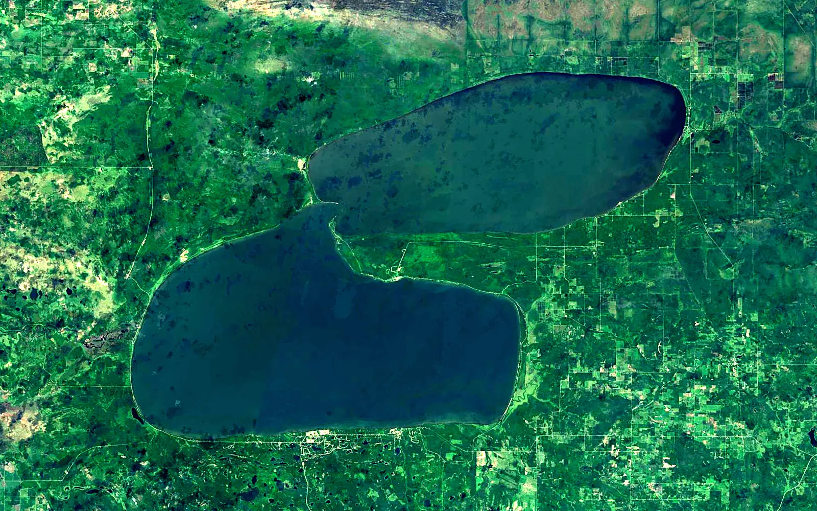 Red Lake seen from space (Sentinel-2)