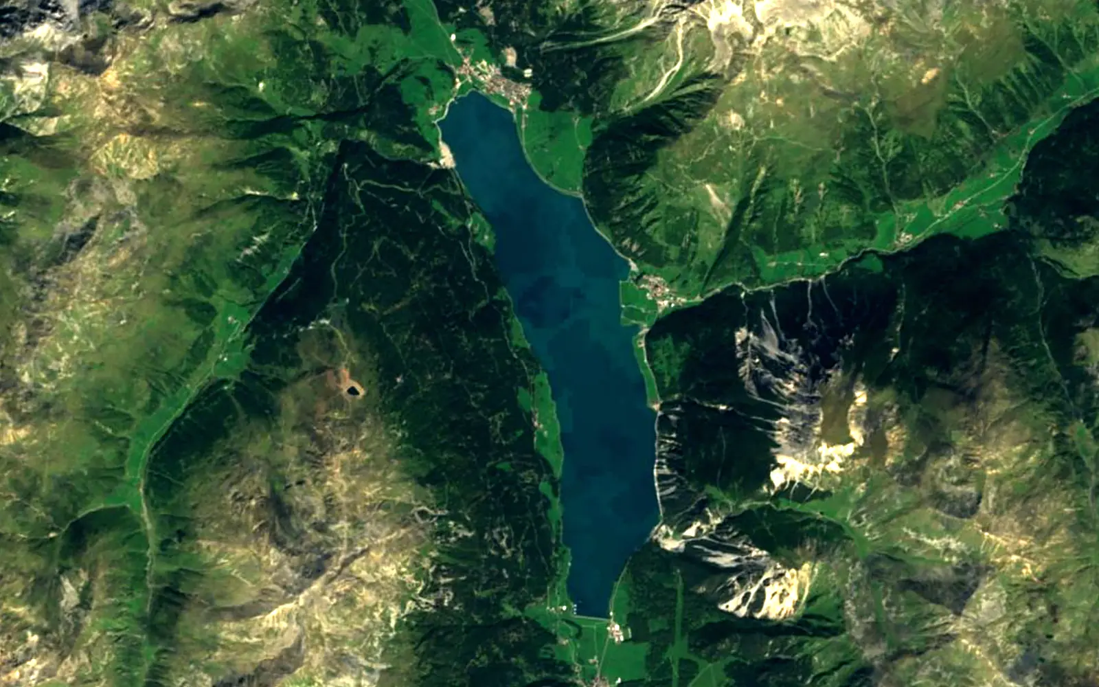Reschensee seen from space (Sentinel-2)