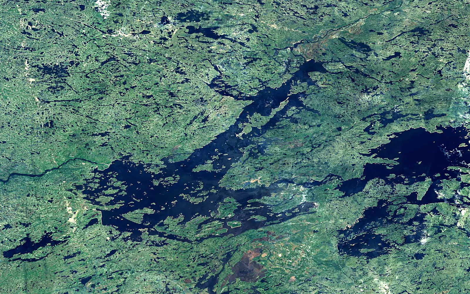 Robert-Bourassa Reservoir seen from space (Sentinel-2)
