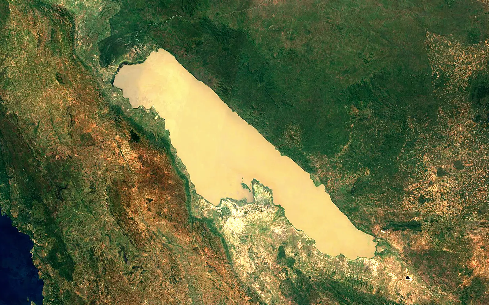 Rukwa Lake seen from space (Sentinel-2)