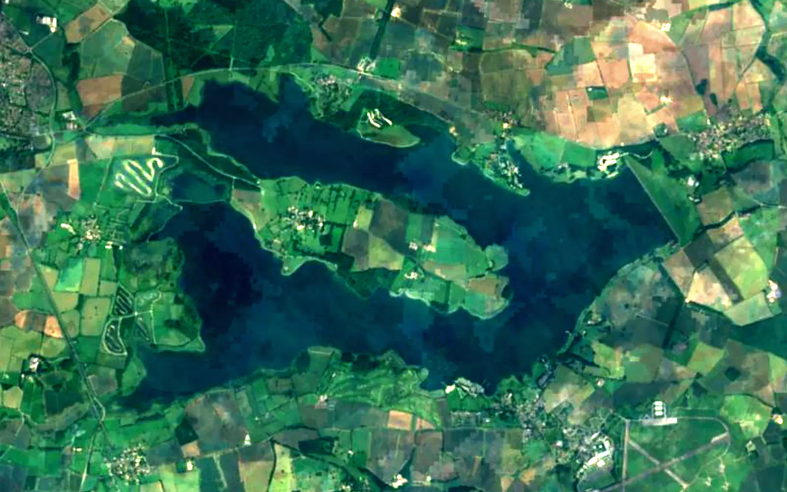 Rutland Water seen from space (Sentinel-2)