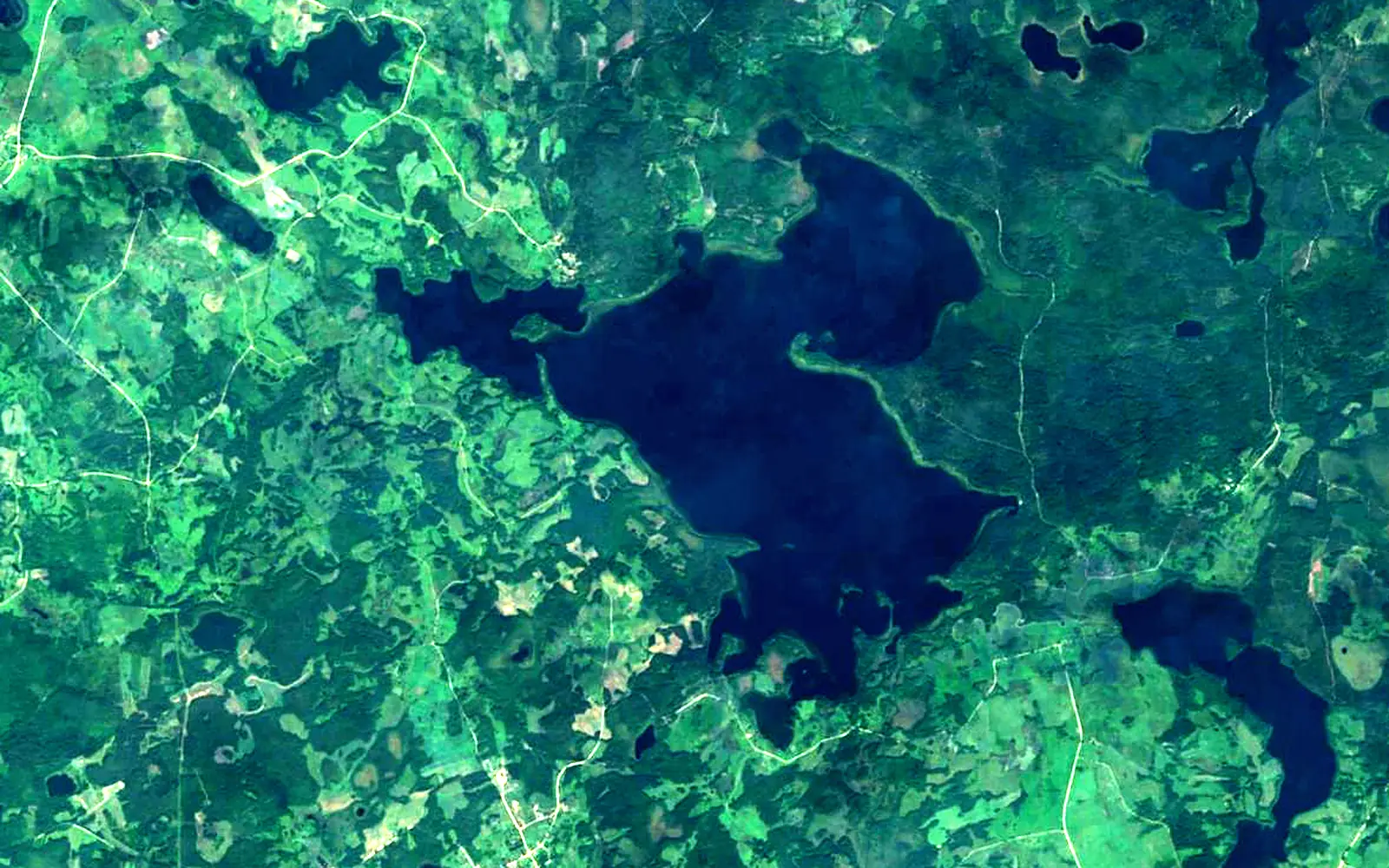 Ryčy seen from space (Sentinel-2)