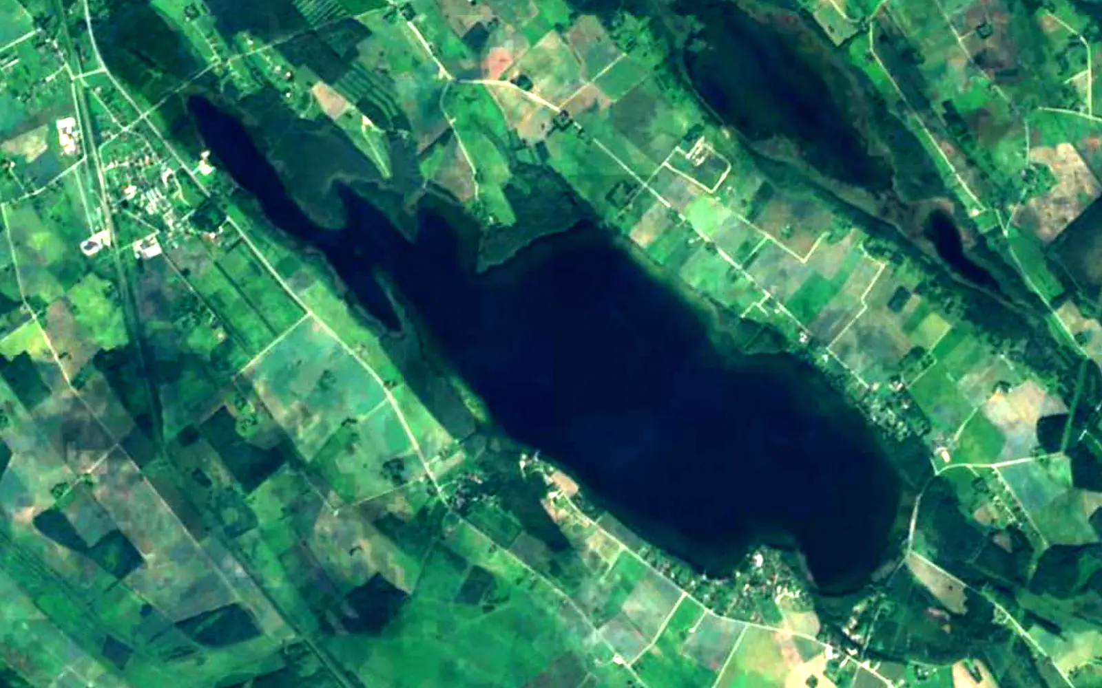Saadjärv seen from space (Sentinel-2)
