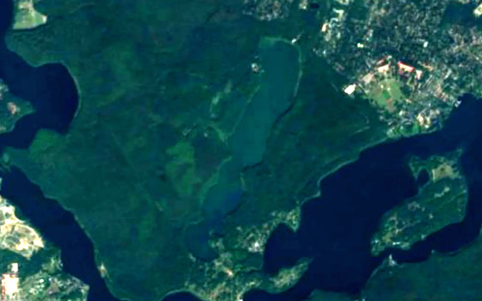 Sacrower See seen from space (Sentinel-2)