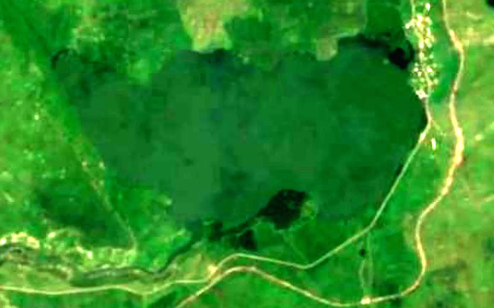 Saghamo Lake seen from space (Sentinel-2)