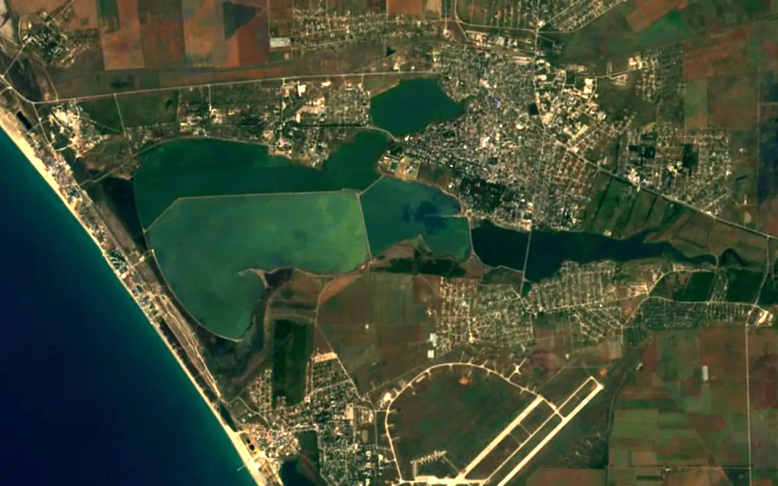 Sakske seen from space (Sentinel-2)