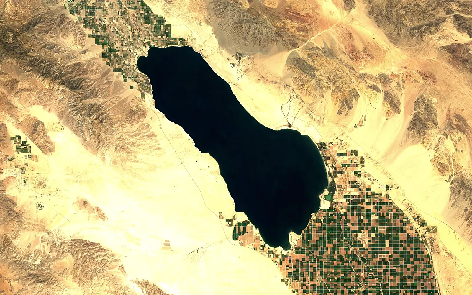 Salton Sea seen from space (Sentinel-2)