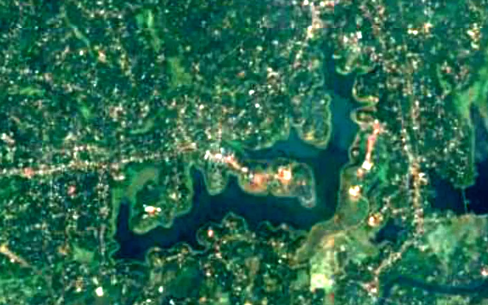 Sasthamcotta Lake seen from space (Sentinel-2)