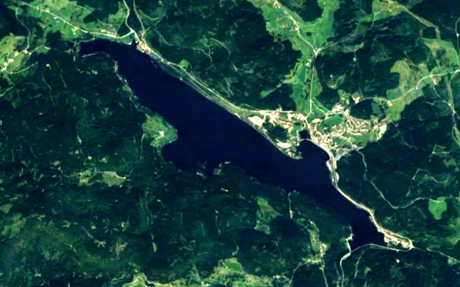 Schluchsee seen from space (Sentinel-2)