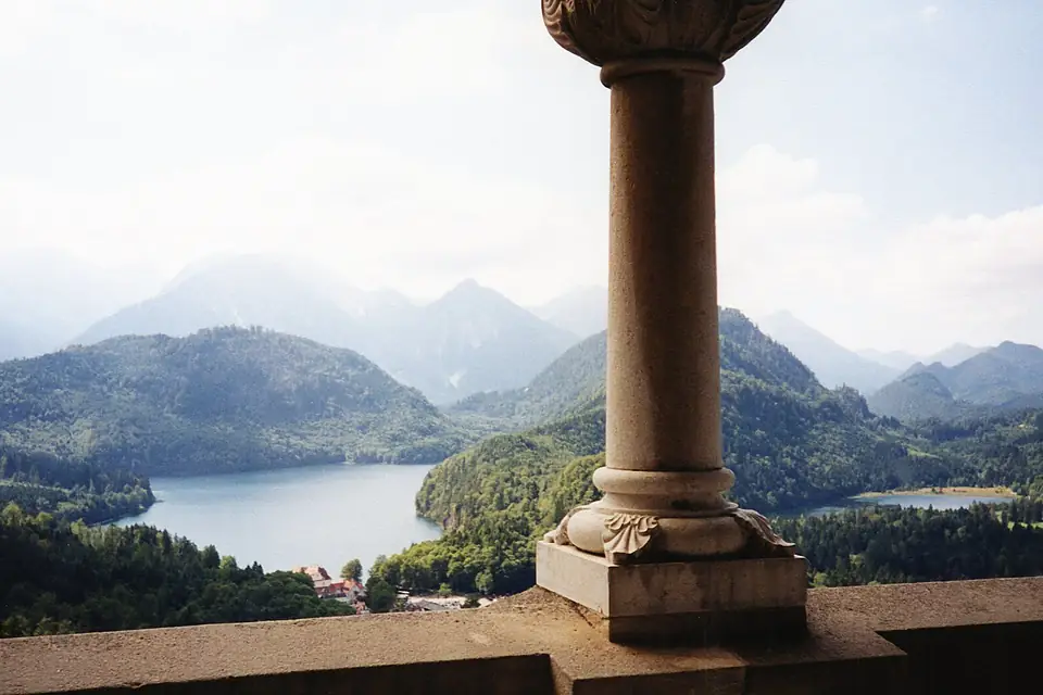 Neuschwanstein-view on the Alps
