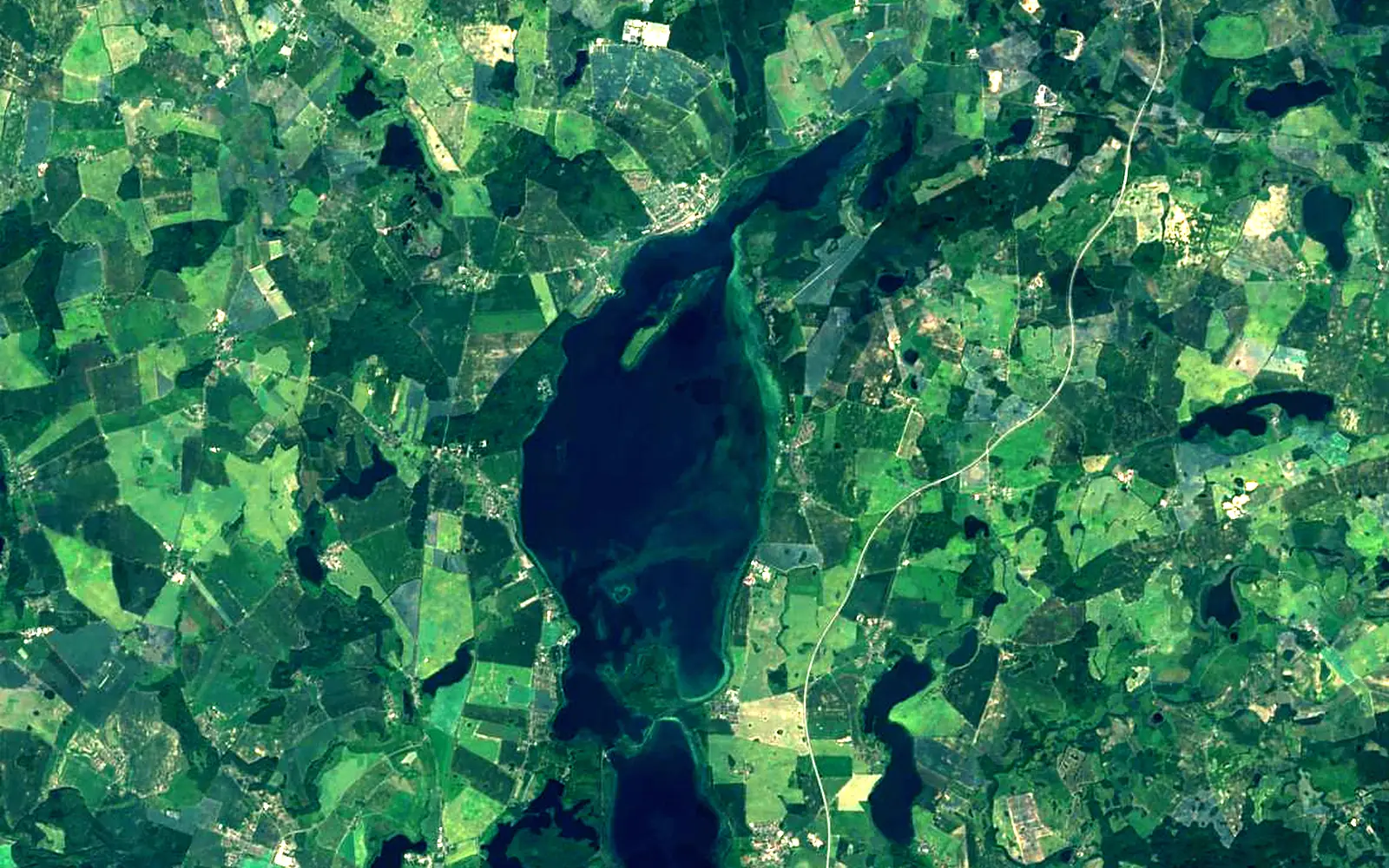 Schweriner See seen from space (Sentinel-2)