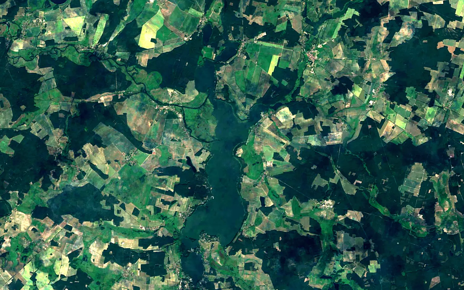 Schwielochsee seen from space (Sentinel-2)