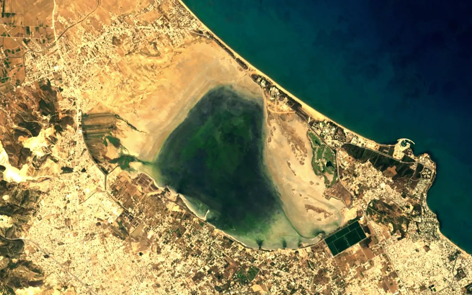 Sebkha Ariana seen from space (Sentinel-2)