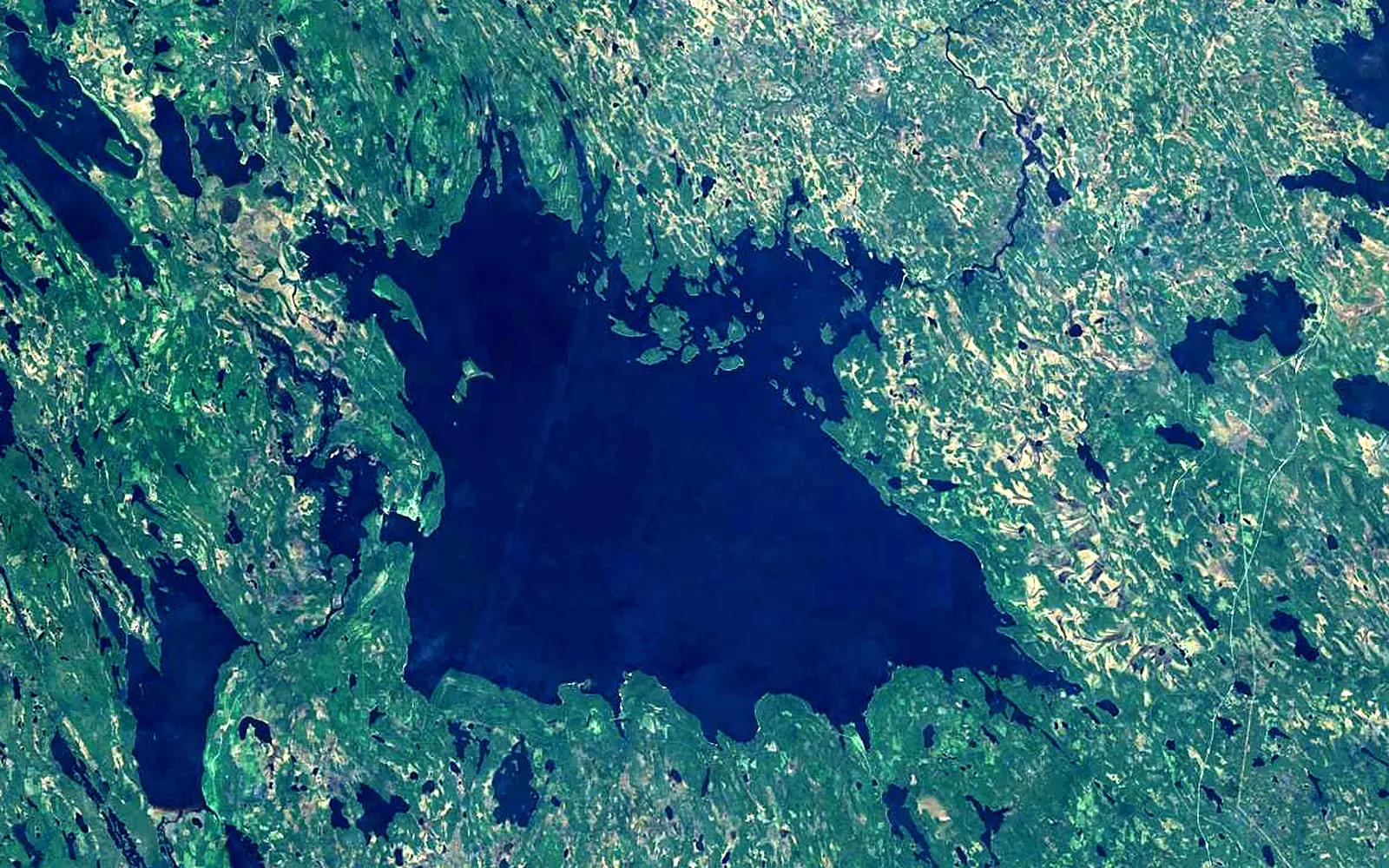 Segozero seen from space (Sentinel-2)