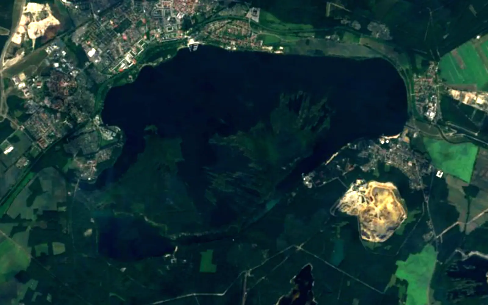 Senftenberger See seen from space (Sentinel-2)