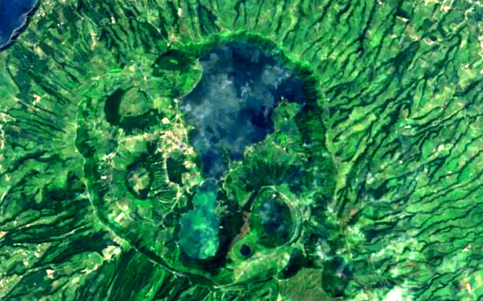 Sete Cidades Massif seen from space (Sentinel-2)
