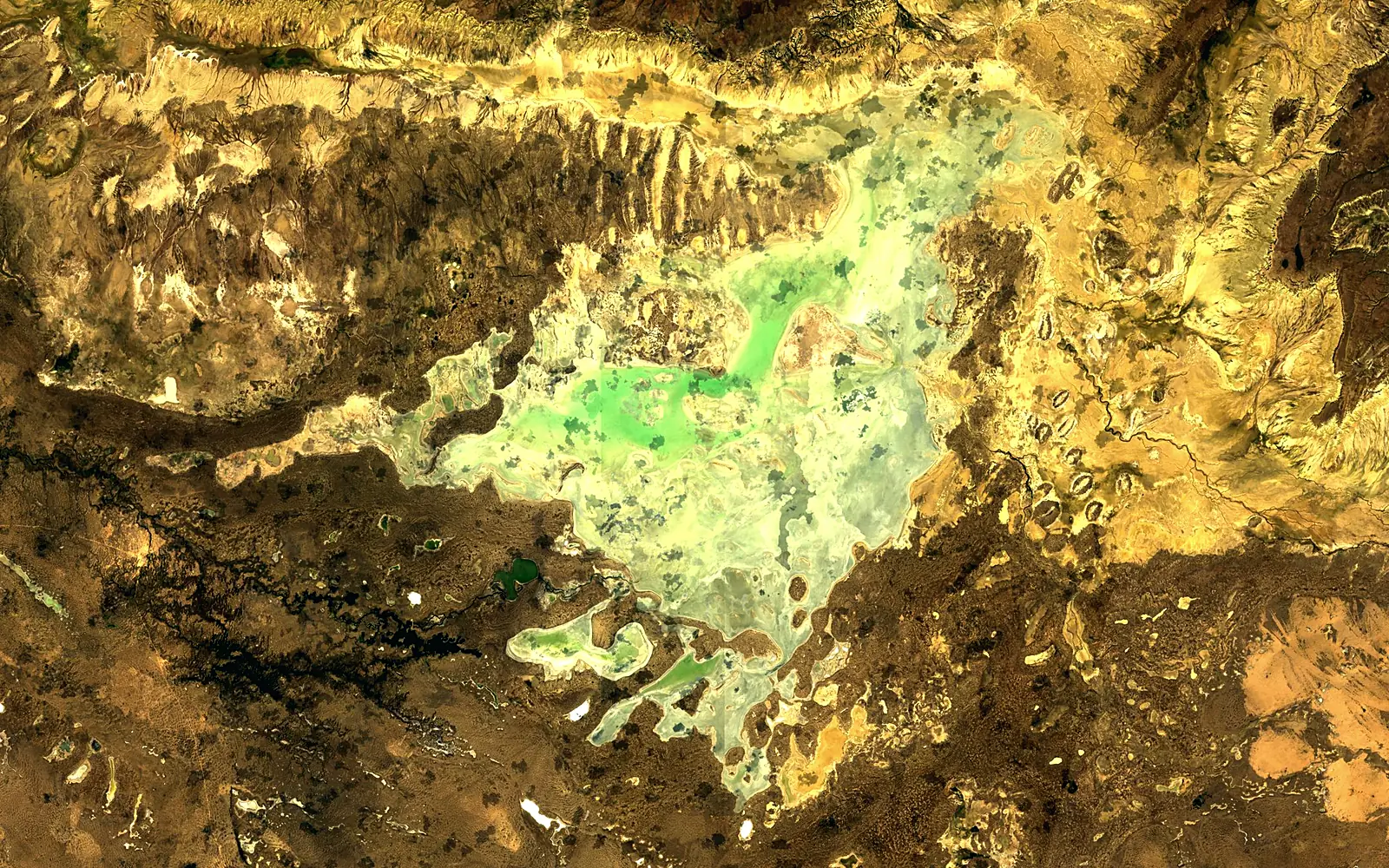 Shalkarteniz seen from space (Sentinel-2)