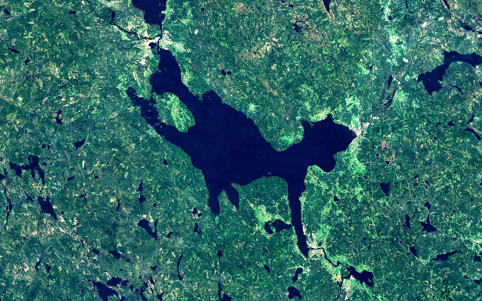Siljan seen from space (Sentinel-2)