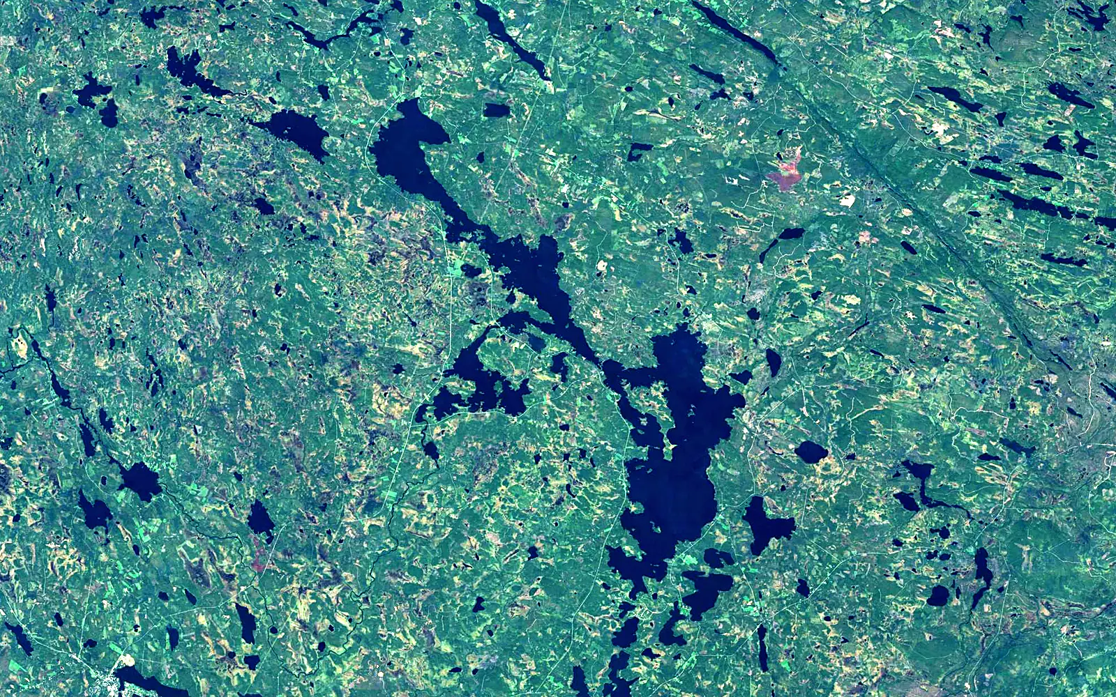 Simojärvi seen from space (Sentinel-2)