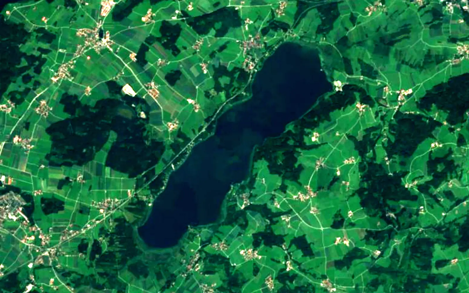 Simssee seen from space (Sentinel-2)