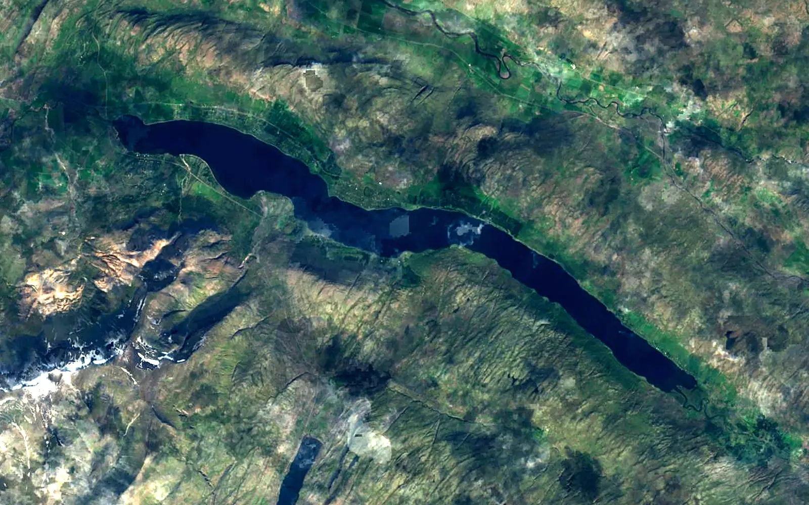 Skorradalsvatn seen from space (Sentinel-2)