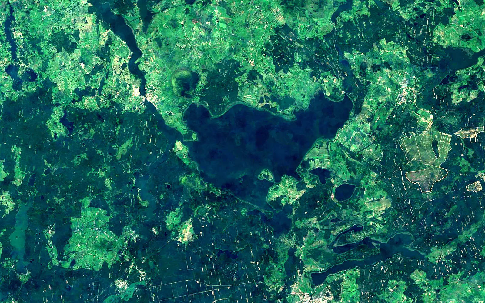 Śniardwy seen from space (Sentinel-2)