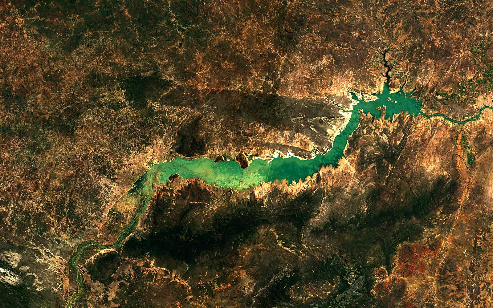 Sobradinho Reservoir seen from space (Sentinel-2)