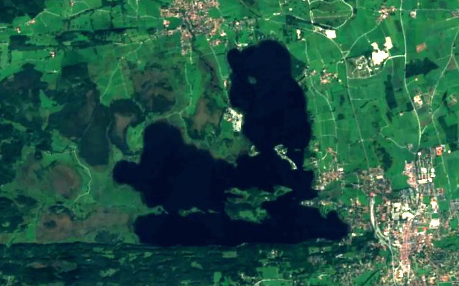 Staffelsee seen from space (Sentinel-2)