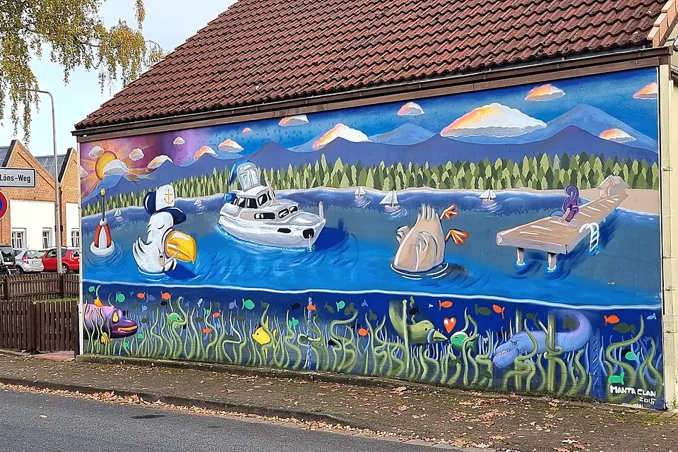 2015 Manta Clan Mural Steinhuder Meer, Garage Fischerweg Ecke Bleichenstraße