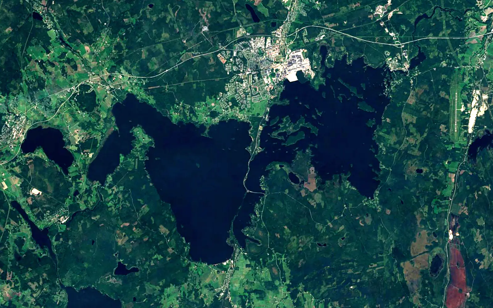 Storsjön seen from space (Sentinel-2)