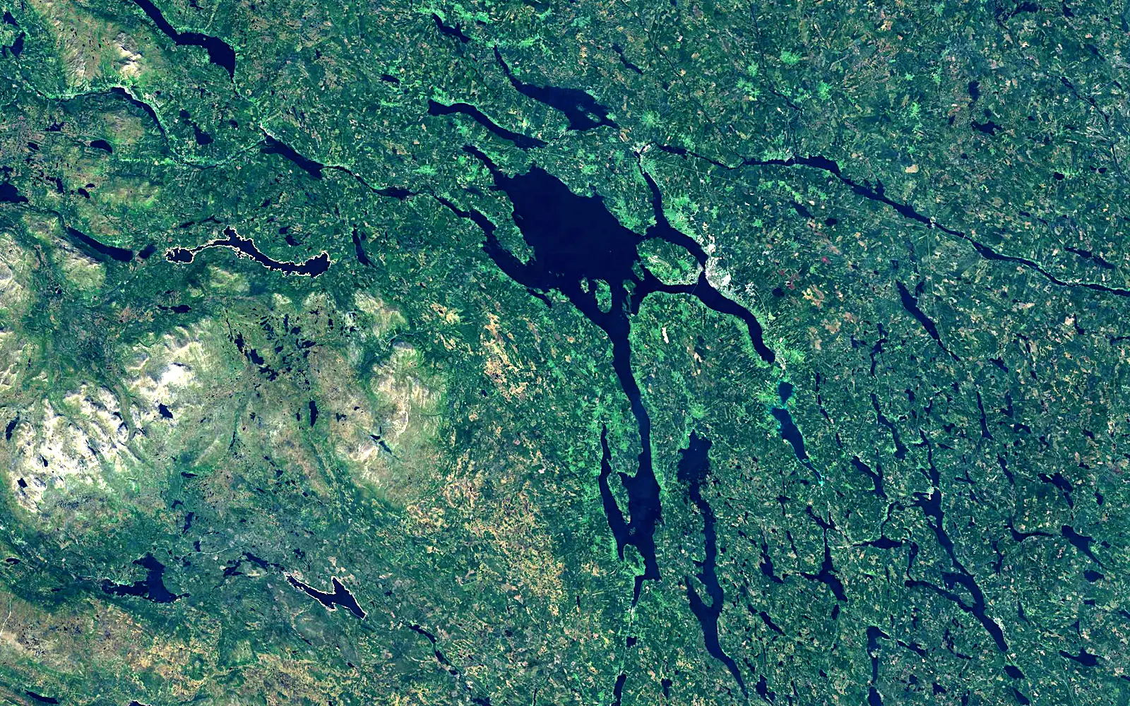 Storsjön seen from space (Sentinel-2)