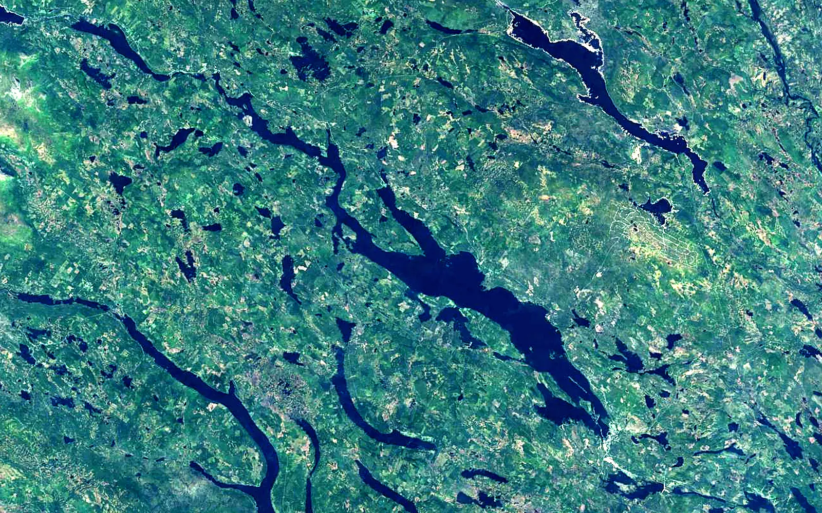 Storuman Lake seen from space (Sentinel-2)
