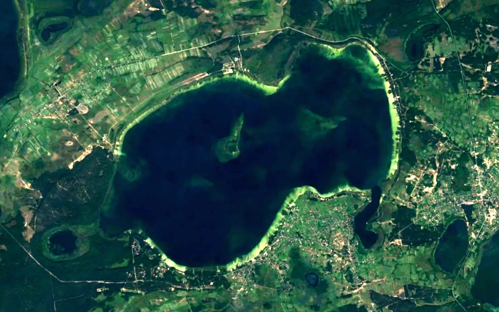 Svitiaz seen from space (Sentinel-2)