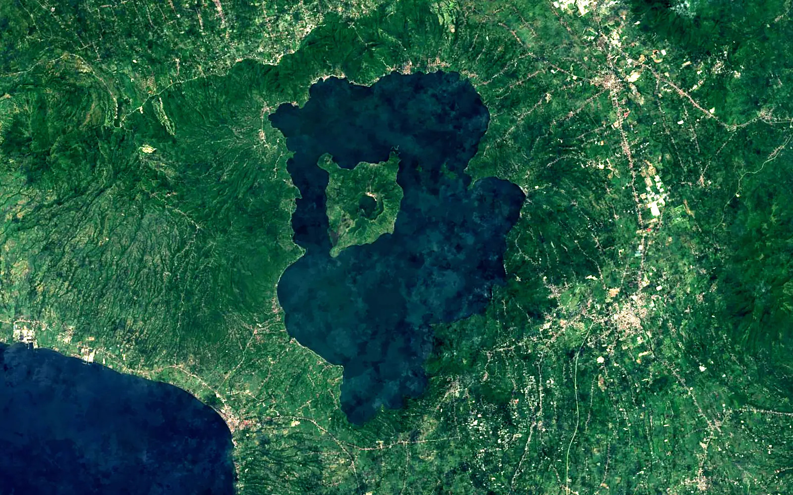 Taal Lake seen from space (Sentinel-2)