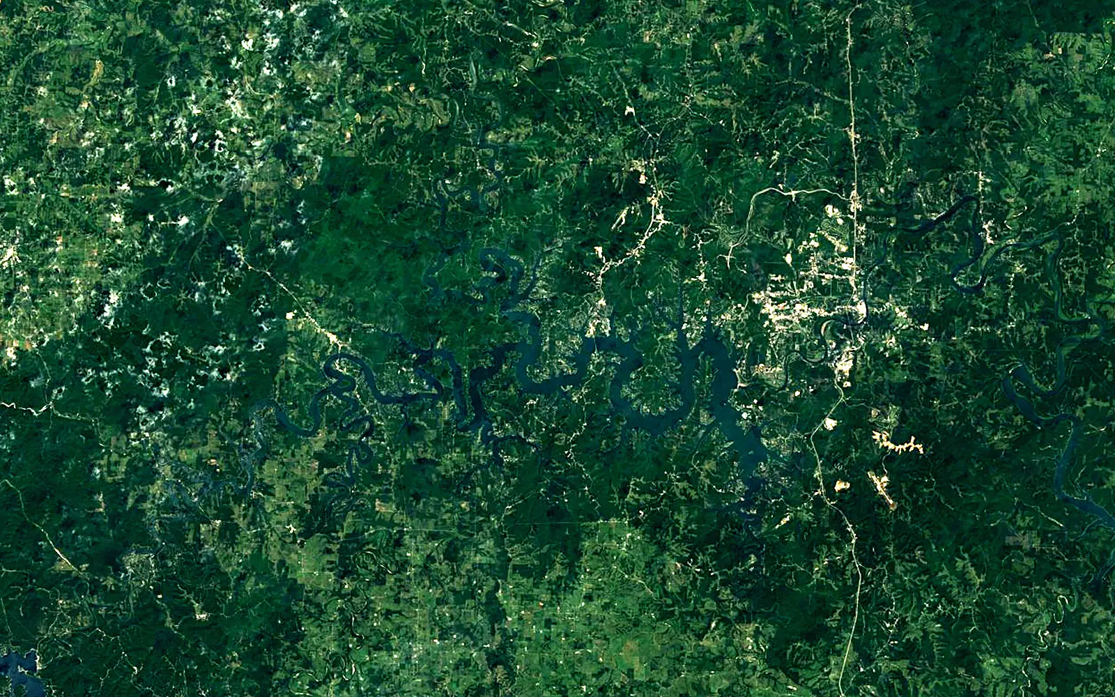 Table Rock Lake seen from space (Sentinel-2)
