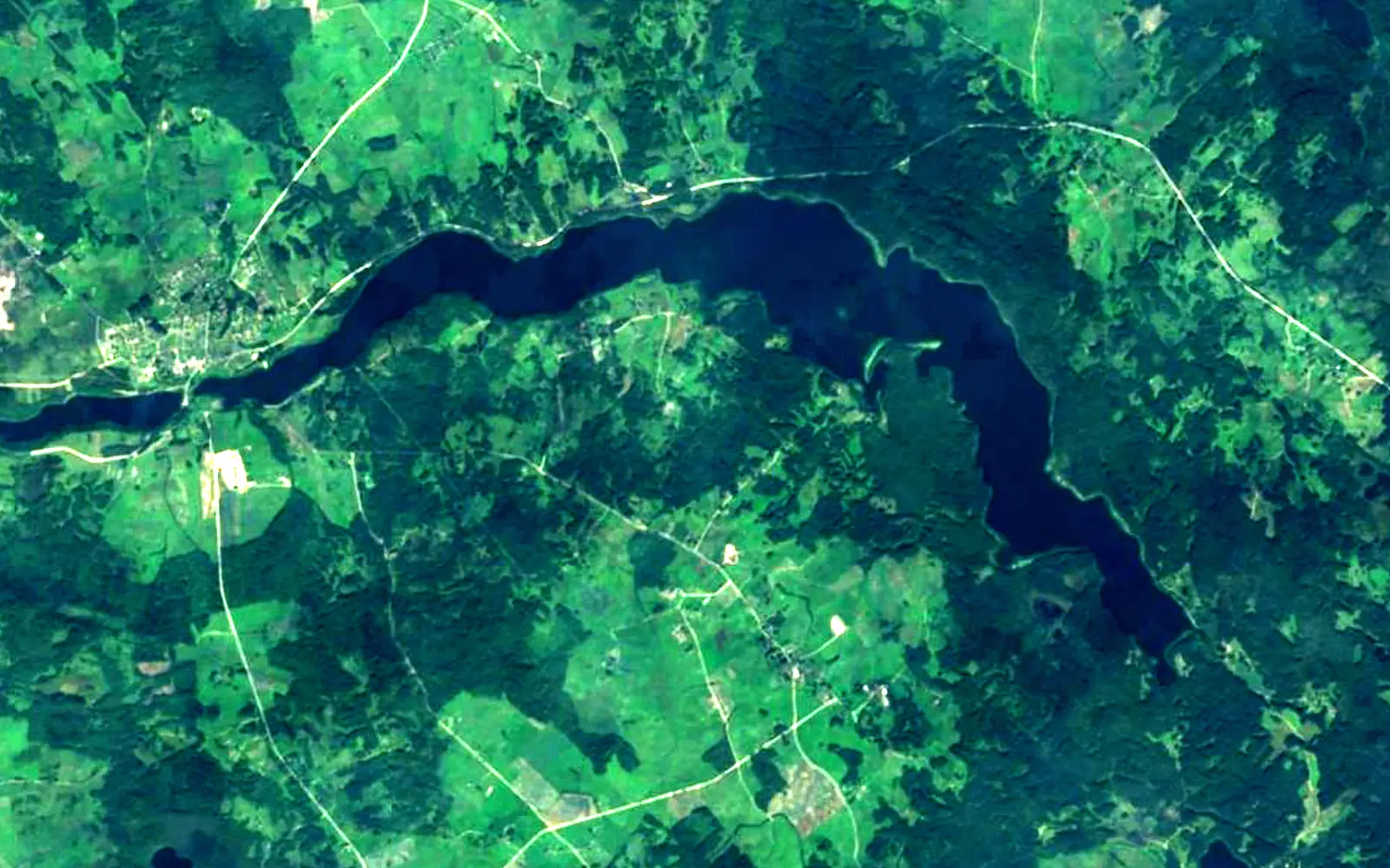 Tauragnas seen from space (Sentinel-2)