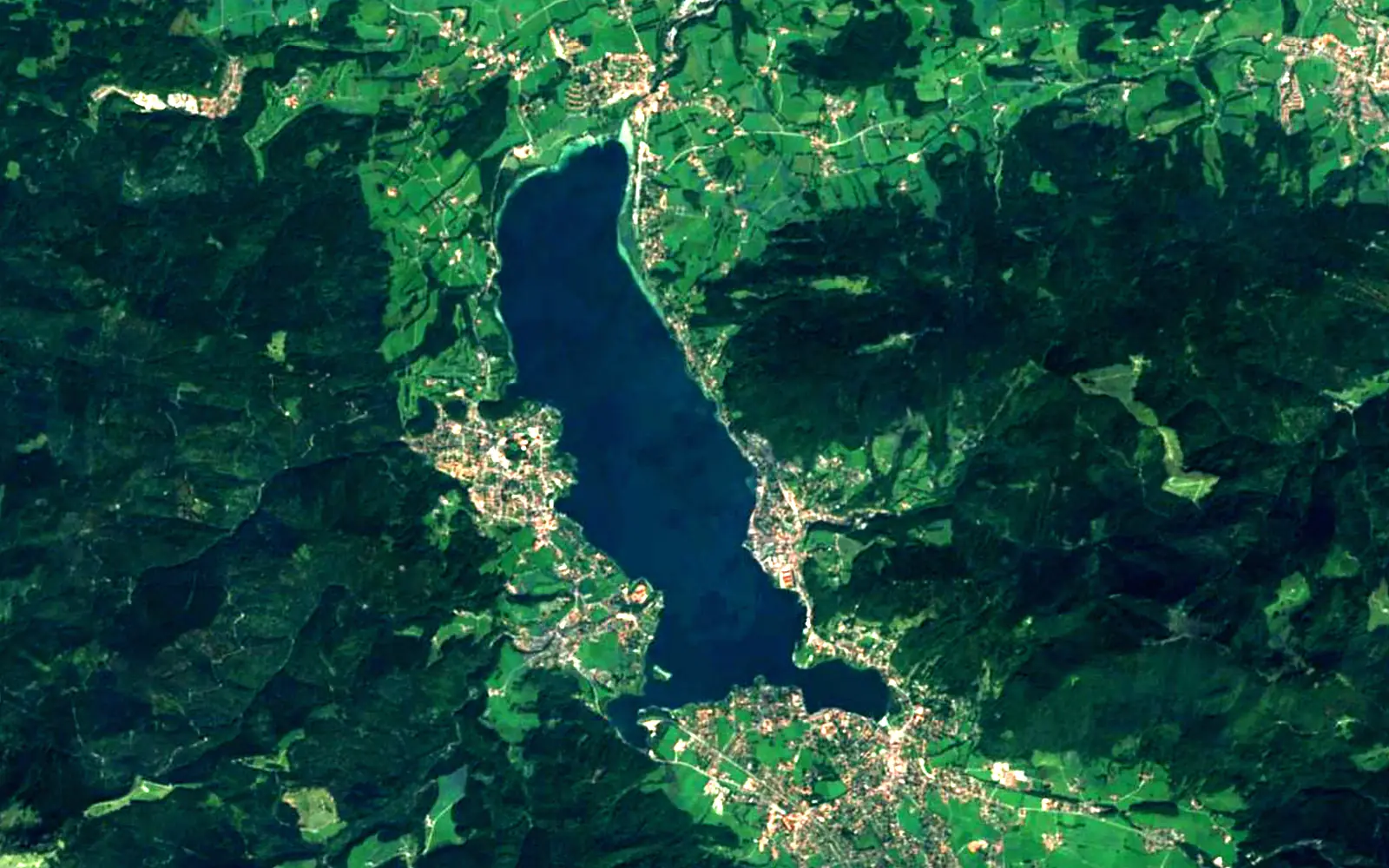 Tegernsee seen from space (Sentinel-2)