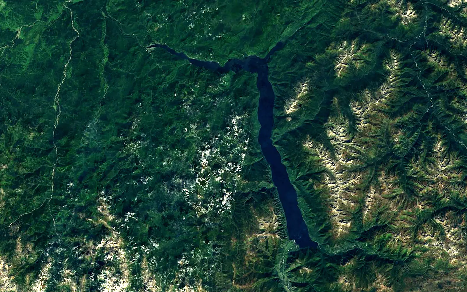 Teletskoe seen from space (Sentinel-2)