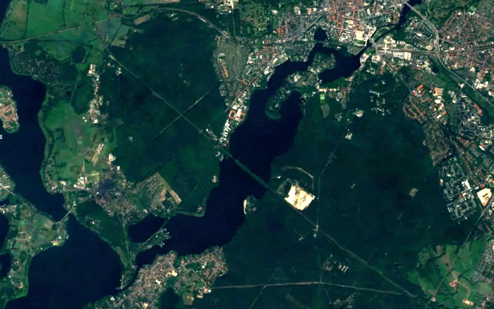 Templiner See seen from space (Sentinel-2)