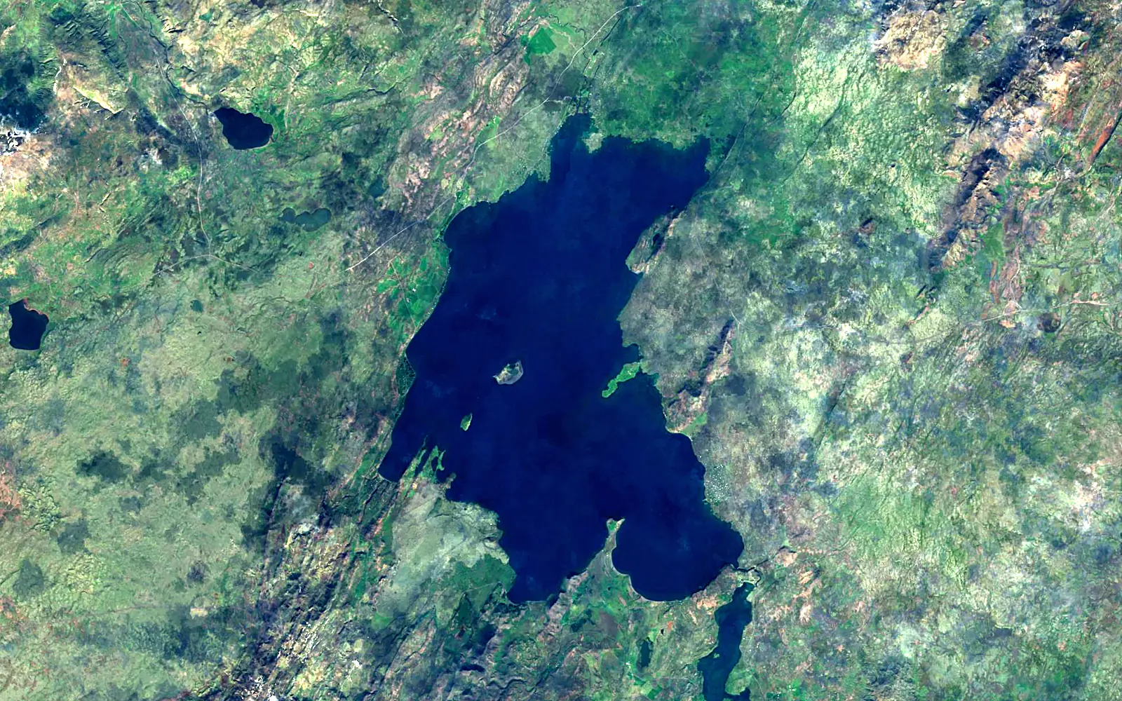 Þingvallavatn seen from space (Sentinel-2)