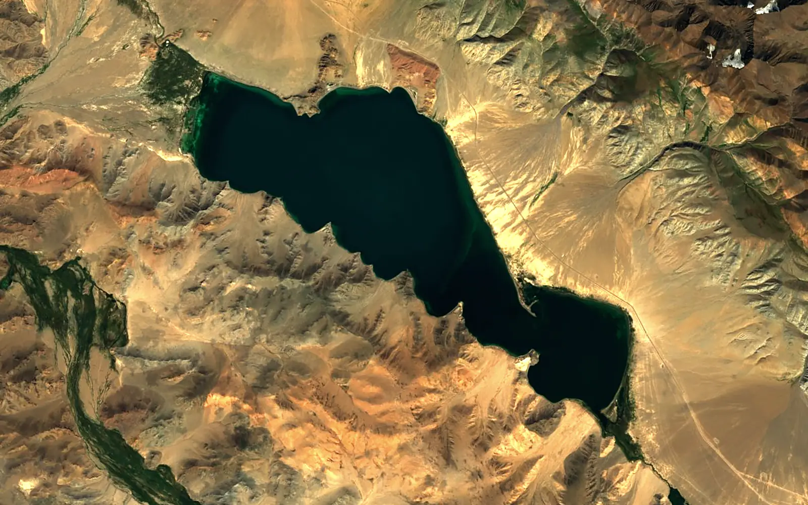 Tolbo Lake seen from space (Sentinel-2)