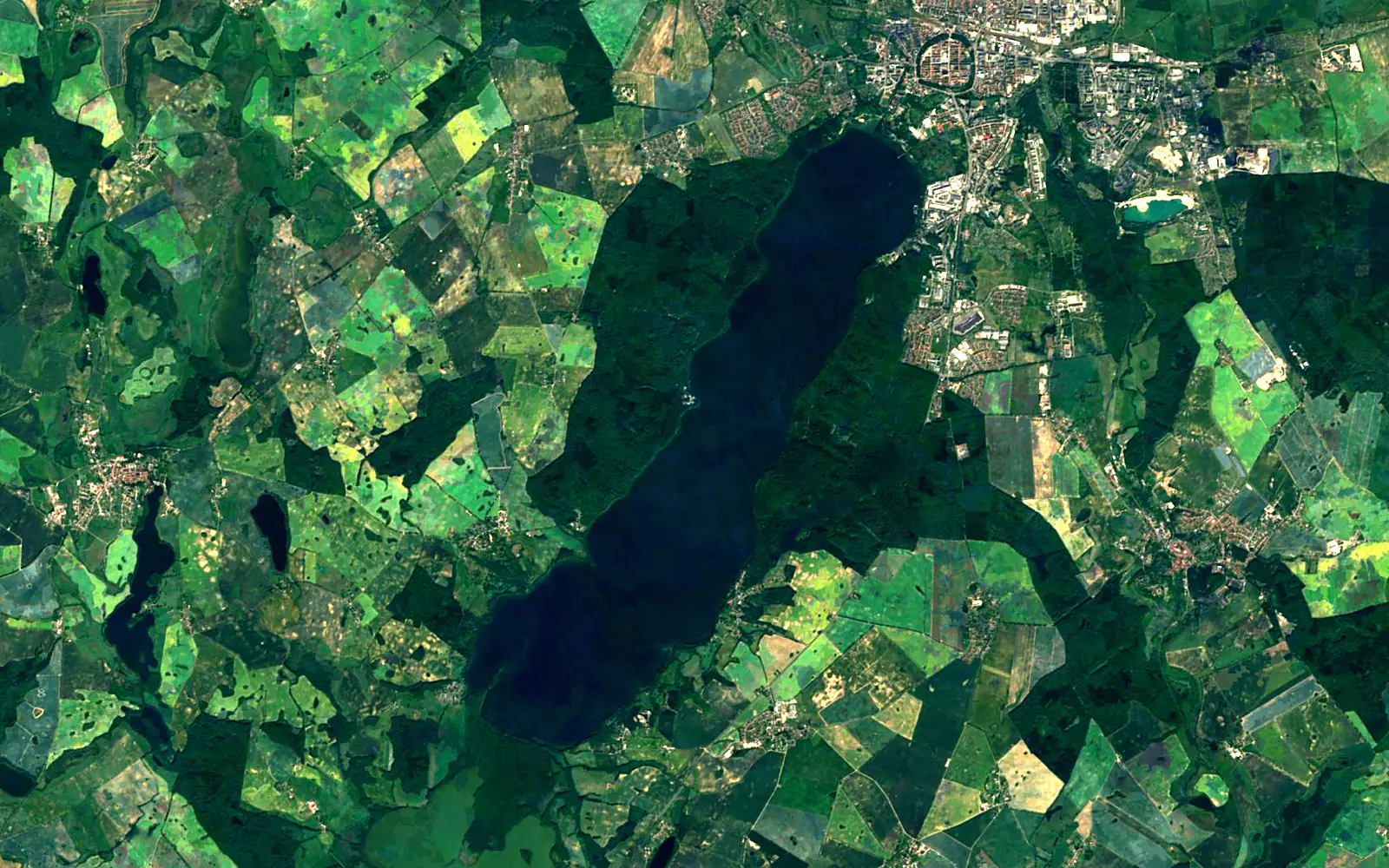 Tollensesee seen from space (Sentinel-2)