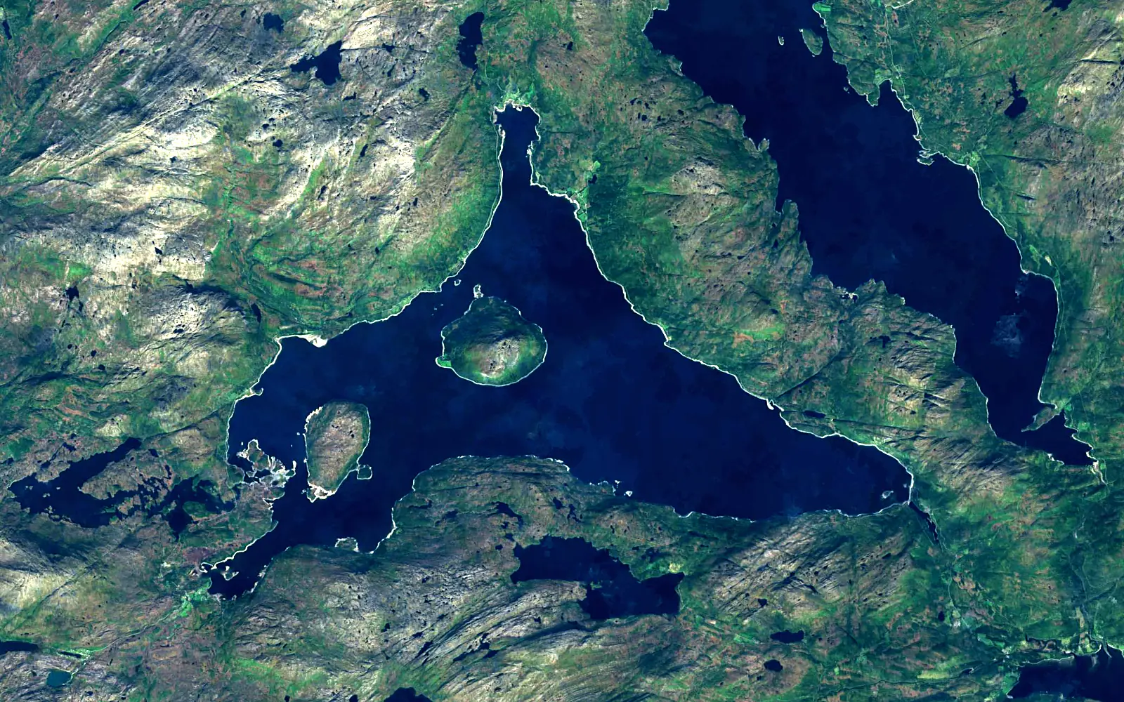 Tunnsjøen seen from space (Sentinel-2)